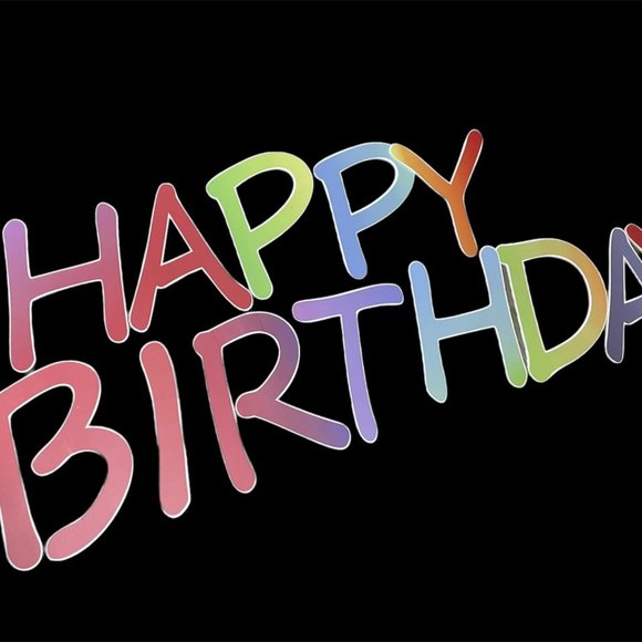 Happy Birthday Yard Sign With Stakes approx.15” Large Colorful Lawn Letters - Picture 3 of 6